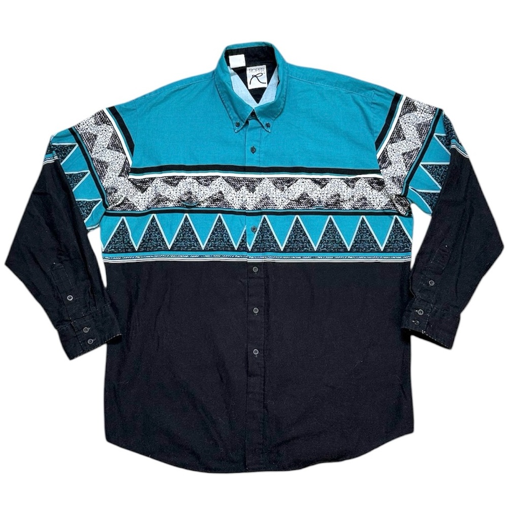 Roper Vintage Western Shirt Button Down Southwestern Aztec USA XL